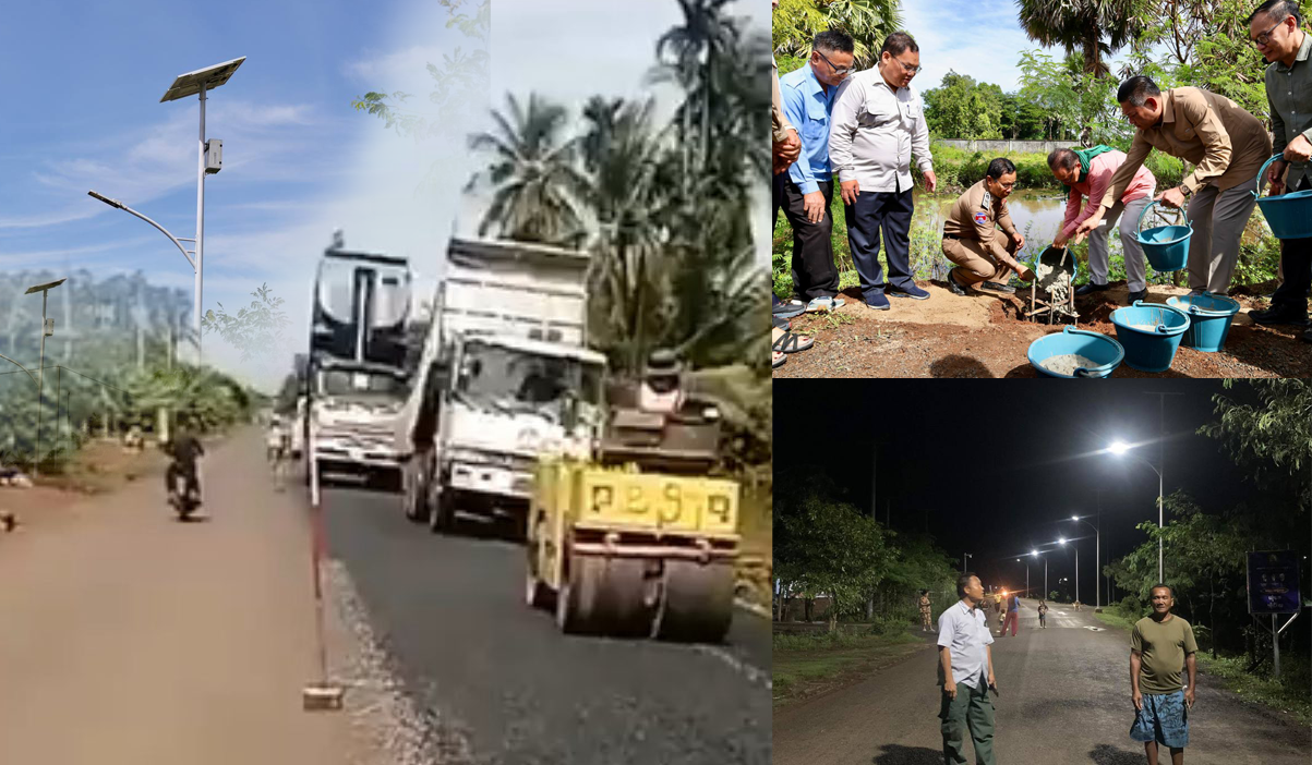 ផ្លូវលេខ ៣៧០ប្រវែងជិត ៣០គម កំពុងដំណើរការជួសជុល និងតម្លើងភ្លើង​សូឡា​បំភ្លឺ ជូន​ប្រជាពលរដ្ឋប្រើប្រាស់