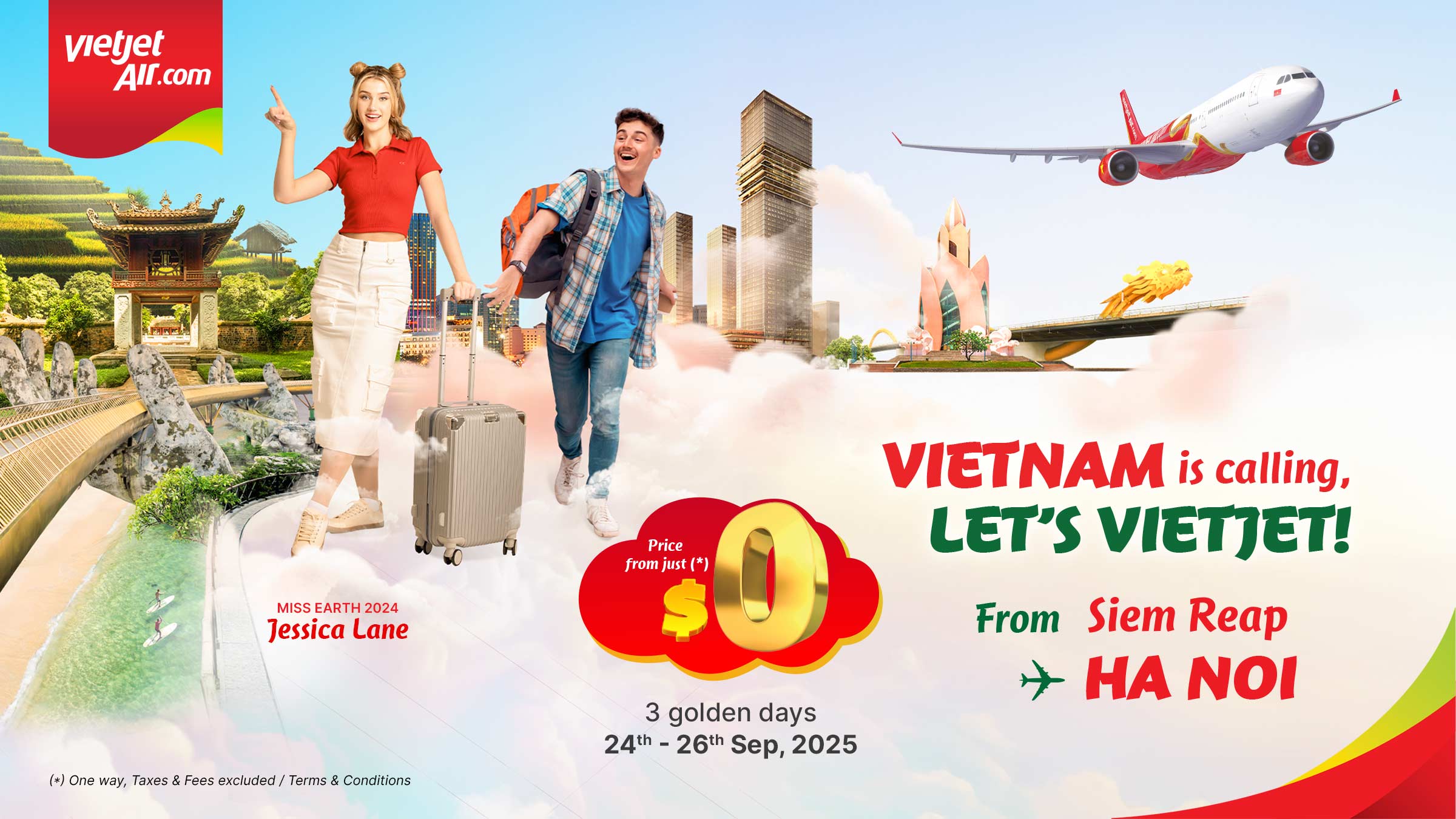 សេចក្តីប្រកាសព័ត៌មាន ៖ក្រុមហ៊ុន Vietjet លក់សំបុត្របញ្ចុះតម្លៃពិសេសនាឱកាសនៃពិធិបុណ្យពាក់កណ្តាលសរទរដូវ ជាមួយនឹងតម្លៃសំបុត្រចាប់ពីត្រឹមតែ $0 ប៉ុណ្ណោះ