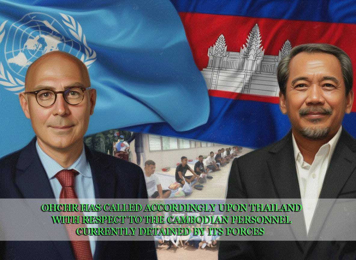 OHCHR បានឆ្លើយតបនឹងញត្តិបន្ទាន់របស់គណៈកម្មាធិការសិទ្ធិមនុស្សកម្ពុជាពាក់ព័ន្ធកងទ័ពកម្ពុជាទាំង១៨រូប ដែលកំពុងស្ថិតនៅជាប់ឃុំឃាំង