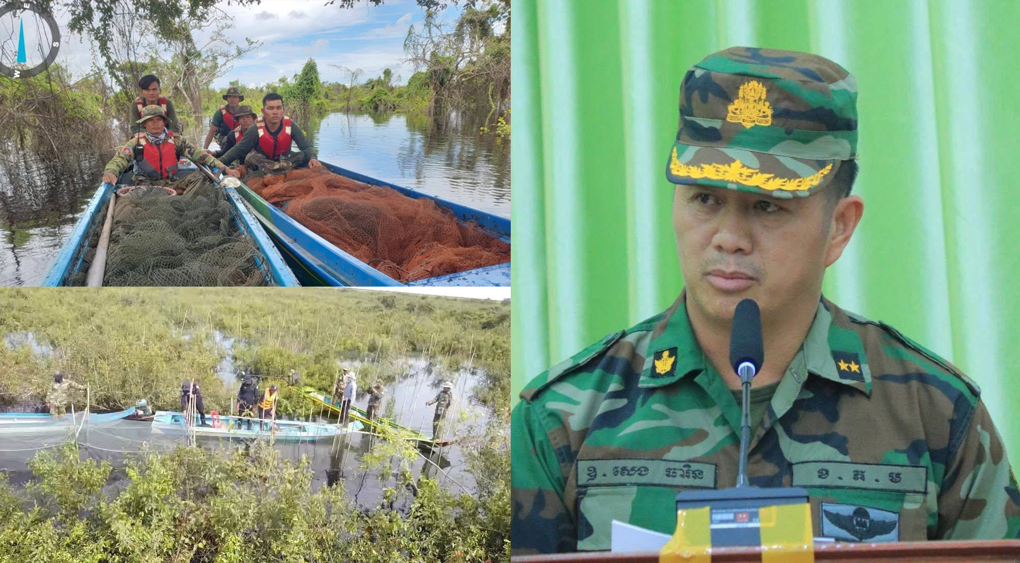 ឧត្តមសេនីយ៍ទោ សេង ធារិន ចាត់វិធានការ ប្រតិបត្តិការបង្រ្កាបការបទលើ្មសដឹកលៀសខុសច្បាប់ ចំនួន ៣០តោន ក្នុងខេត្តកំពង់ធំ