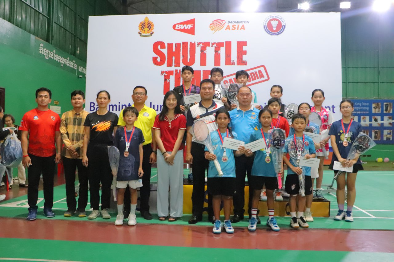 កម្មវិធី SHUTTLE TIME JUNIOR MINI TOURNAMENT ជាយុទ្ធនាការបំផុសឱ្យកុមារាកុមារីកាន់តែចូលចិត្តកីឡាវាយសី