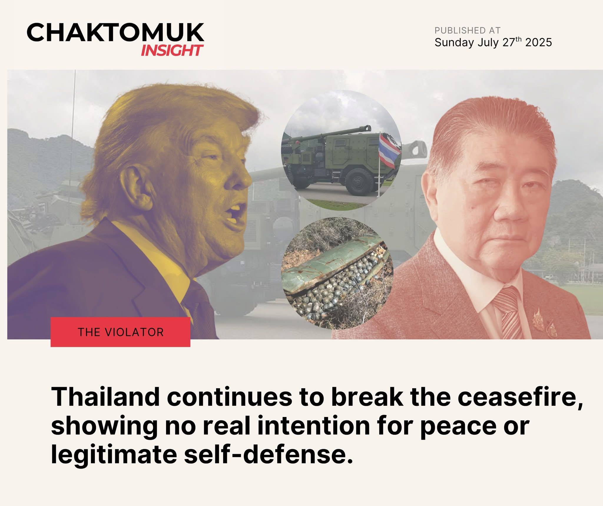 Despite repeated commitments to ceasefire, Thailand continues to violate its own promises.