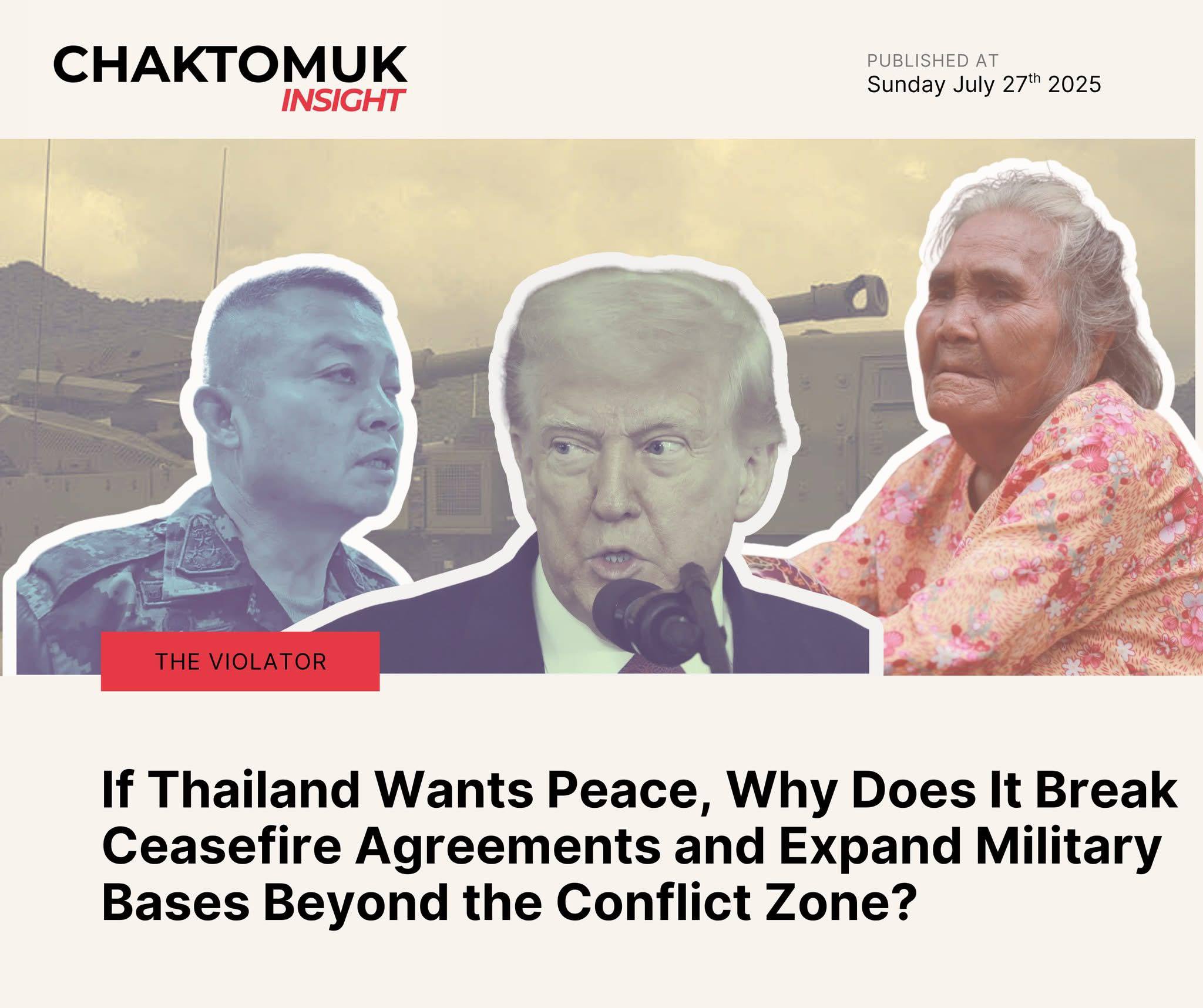 Thailand’s repeated breaches of ceasefire agreements reveal a clear disregard for peaceful solutions.