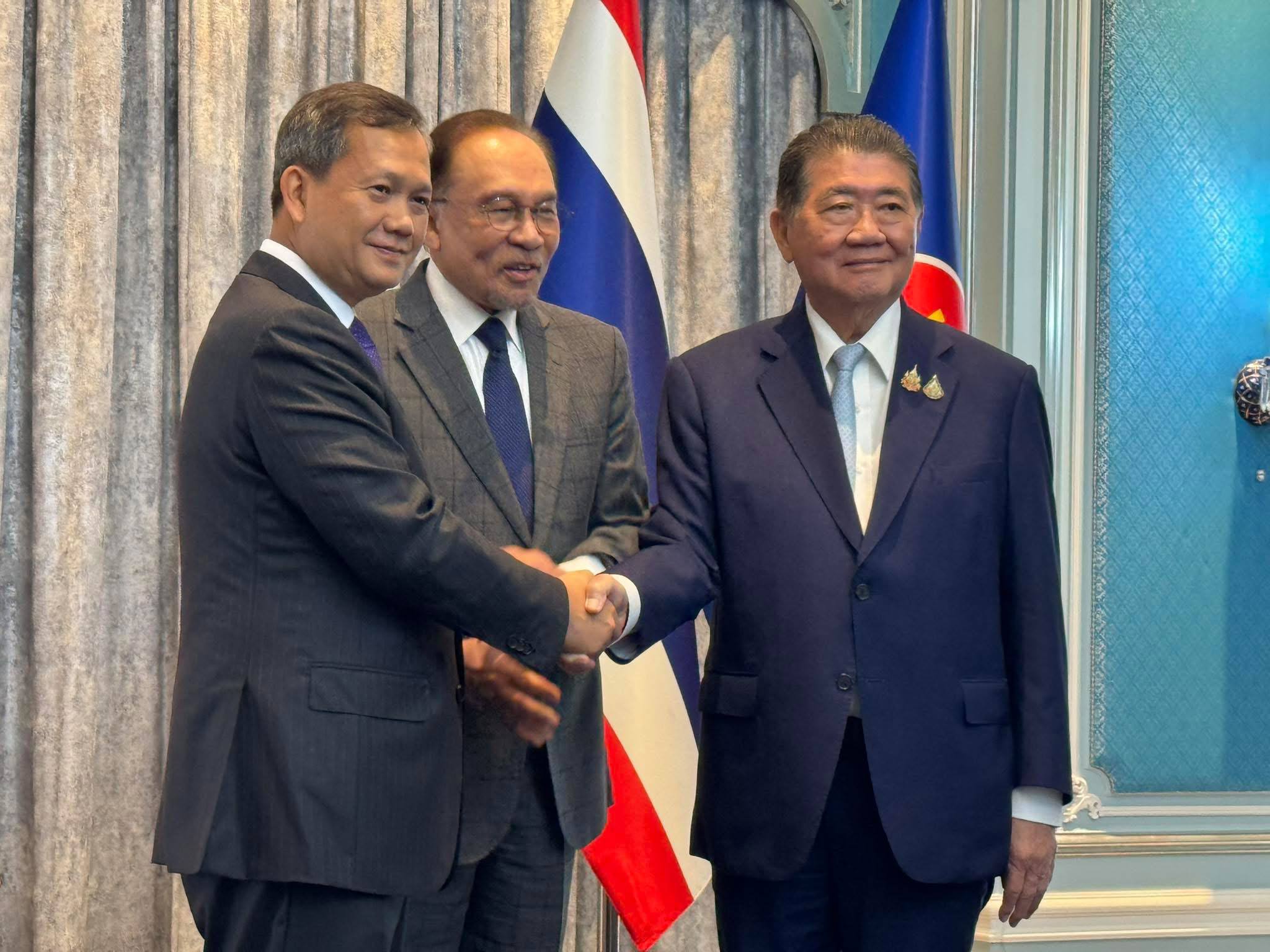 Following the meeting between Cambodian PM Hun Manet and His Excellency Phumtham Wechayachai, Acting Prime Minister of Thailand, the two sides have agreed on the following: