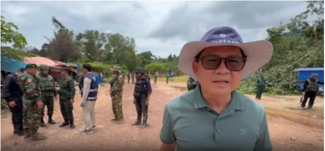 Even though they were stopped by the Cambodian side and in the presence of military attachés from 13 countries