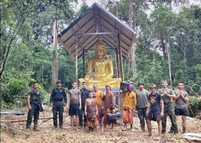 កម្ពុជាតវ៉ាករណីថៃដំឡើងព្រះពុទ្ធបដិមាមួយអង្គលើដីខ្មែរនៅខេត្តឧត្តរមានជ័យ