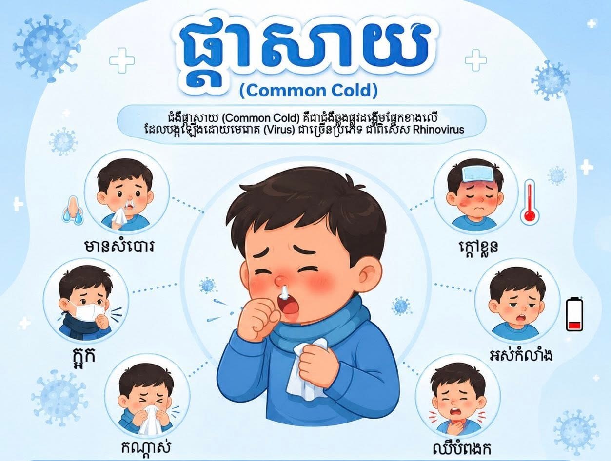 ក្រសួងសុខាភិបាលណែនាំពលរដ្ឋឲ្យប្រុងប្រយ័ត្ន ក្រោយការរីករាលដាលជំងឺផ្ដាសាយ