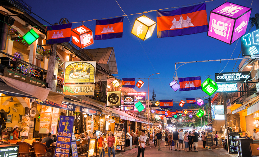 តំបន់កម្សាន្ត Pub Street សៀមរាប ឈរនៅលំដាប់លេខ២ ក្នុងចំណោមផ្សាររាត្រីល្បីៗនៅអាស៊ីនិងអឺរ៉ុប