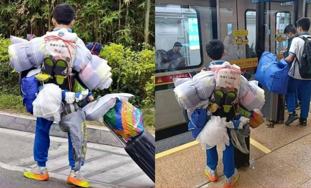 មួយឆ្នាំចូលឆ្នាំម្ដង! សិស្សចិនវ័យ ១៤ឆ្នាំម្នាក់វេចអីវ៉ាន់អស់ពីបន្ទប់ស្នាក់នៅទៅលេងស្រុកកំណើត