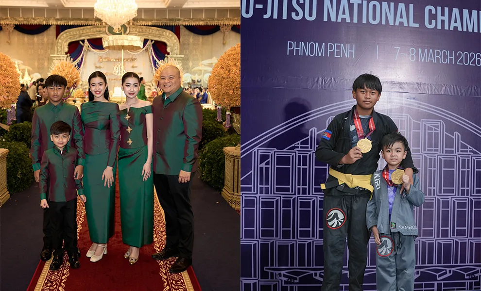 ប្អូនជីដូនមួយទាំង២របស់ព្រះនាង ជេនណា ទទួលបានមេដាយមាសលើការប្រកួត កីឡាជឺជីតស៊ូ ជើងឯកថ្នាក់ជាតិ