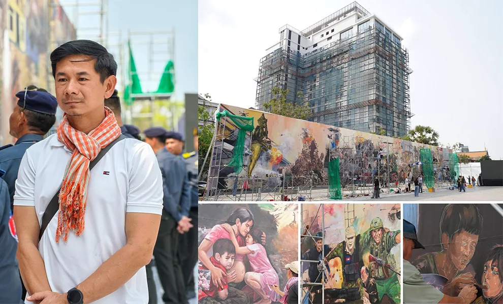 ផ្ទាំងគំនូរសិល្បៈ រំលេចការឈឺចាប​របស់រាស្ត្រខ្មែរ បើកបង្ហាញជាផ្លូវការថ្ងៃនេះហើយ